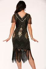 Black & Gold Flapper Dress