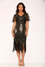 Black & Gold Flapper Dress