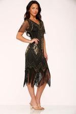 Black & Gold Flapper Dress