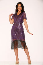 Purple Flapper Dress