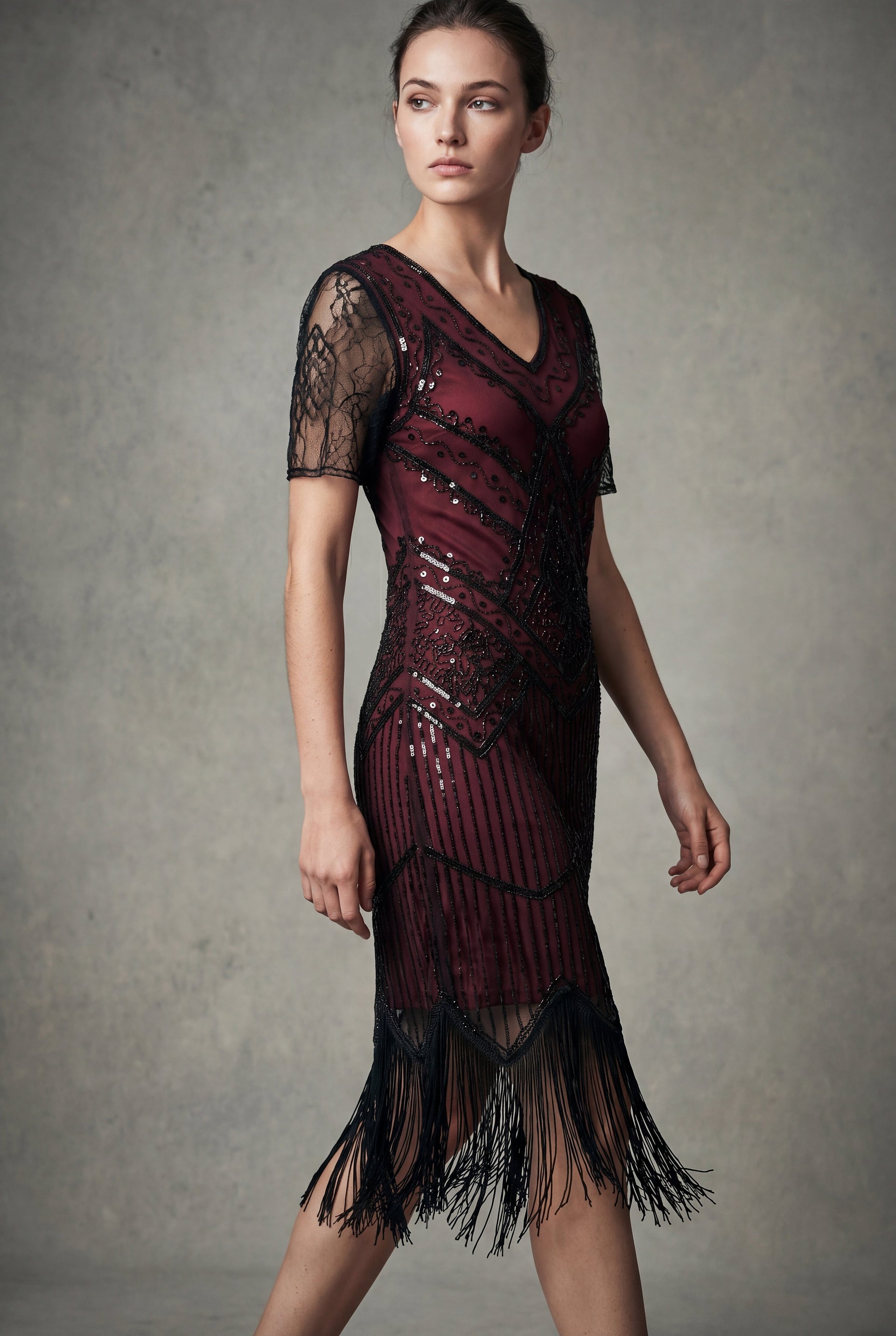 modcloth burgundy dress Burgundy Swing Dress