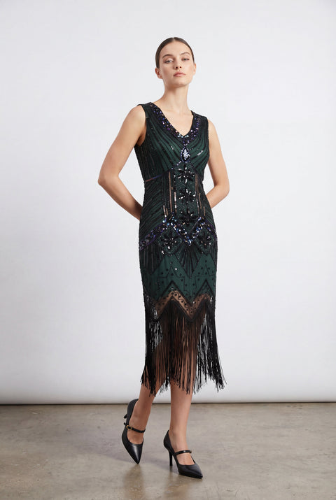 Emerald Art Deco Flapper Dress – ModCloth