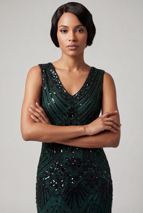 Emerald Art Deco Flapper Dress – ModCloth