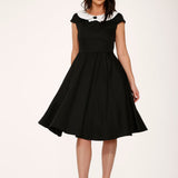 Black & White Collar Swing Dress