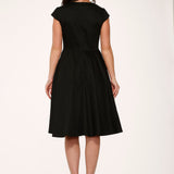 Black & White Collar Swing Dress