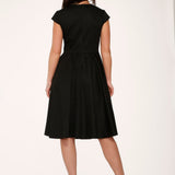 Black & White Collar Swing Dress