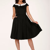 Black & White Collar Swing Dress