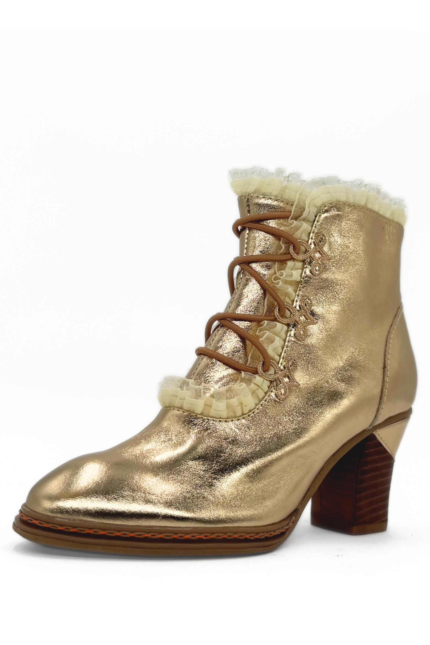 Galleria Metallic Victorian Booties