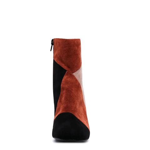 Marino Patchwork Suede Booties