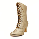 Claire Metallic Victorian Boots