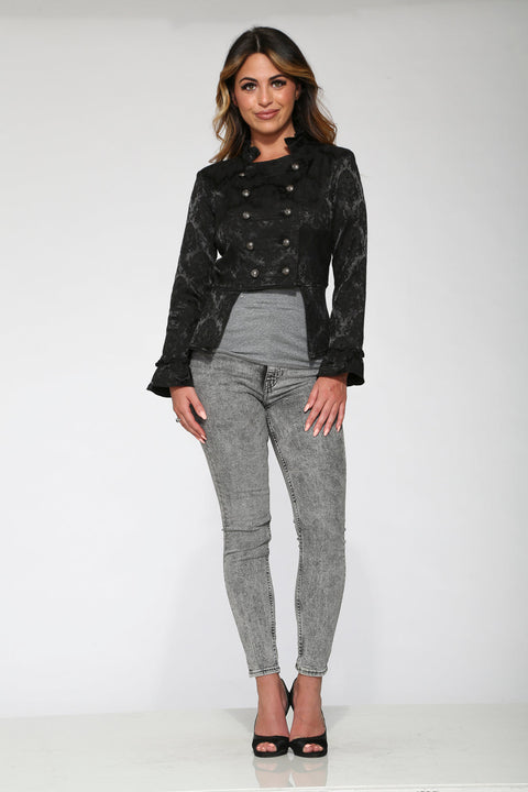 Black Brocade Jacket