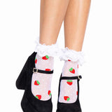 Strawberry Ruffle Anklets