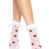 Strawberry Ruffle Anklets