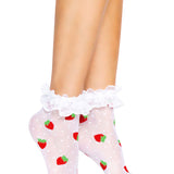 Strawberry Ruffle Anklets