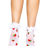 Strawberry Ruffle Anklets