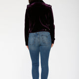 Purple Velvet Moto Jacket
