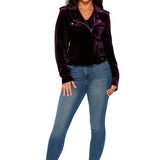Purple Velvet Moto Jacket