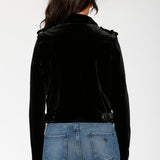 Black Velvet Moto Jacket