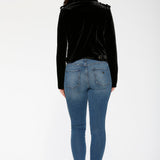 Black Velvet Moto Jacket
