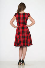 Red Plaid Swing Dress