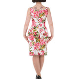 Pink Floral Wiggle Dress