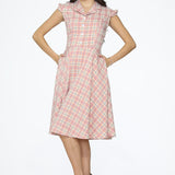 Pink Plaid Swing Dress
