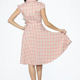 Pink Plaid Swing Dress