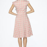 Pink Plaid Swing Dress