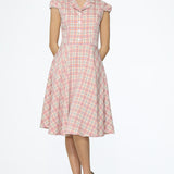 Pink Plaid Swing Dress