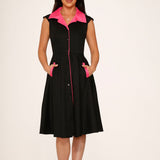 Black & Pink Diablo Swing Dress