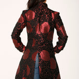Red & Black Brocade Coat