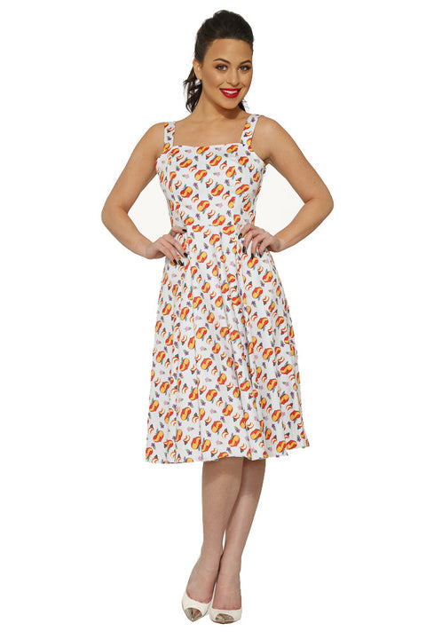 Blue Peach Swing Dress