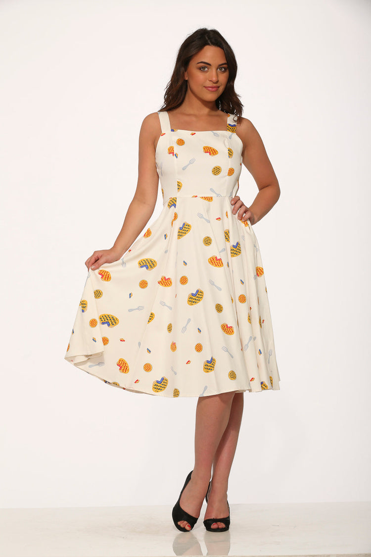 3466 OffWhite Pie Swing Dress