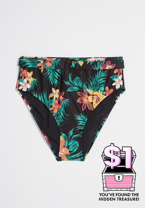 Boardwalk Bliss High-Waisted Bikini Bottom (Final Sale)