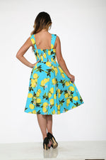 Lemon Print Swing Dress