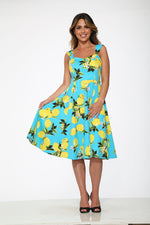 Lemon Print Swing Dress