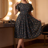 Sound of the Music Cape Sleeve Dress