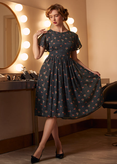 Sound of the Music Cape Sleeve Dress