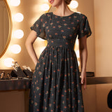 Sound of the Music Cape Sleeve Dress