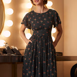 Sound of the Music Cape Sleeve Dress