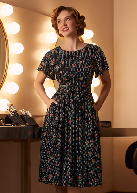 Sound of the Music Cape Sleeve Dress