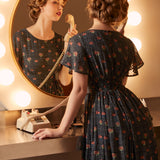 Sound of the Music Cape Sleeve Dress