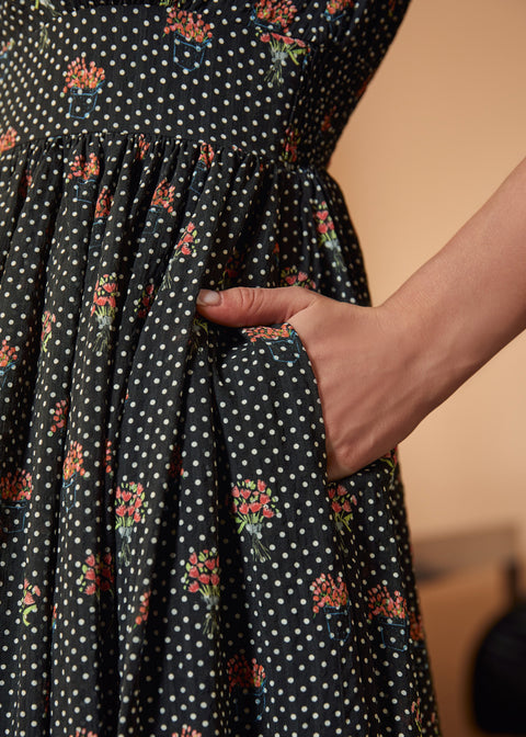 Sound of the Music Cape Sleeve Dress