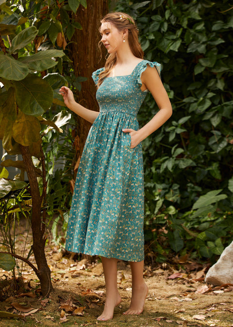 Flair and Square Babydoll Dress