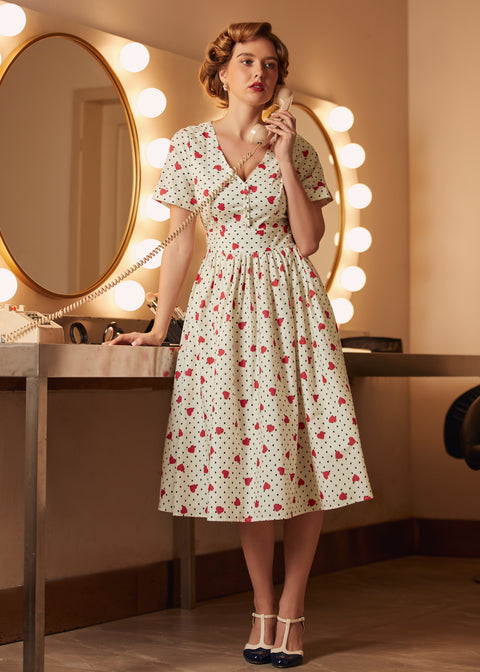 Such a Vintage Find Fit & Flare Dress in Love Notes, Size L Such a Vintage Find Fit & Flare Dress in Love Notes, Size L