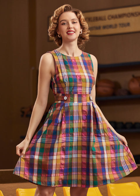 modcloth brown dress Modcloth | Dresses | New Modcloth Always A Doll Retro Brown Plaid Dress Plus Size X
