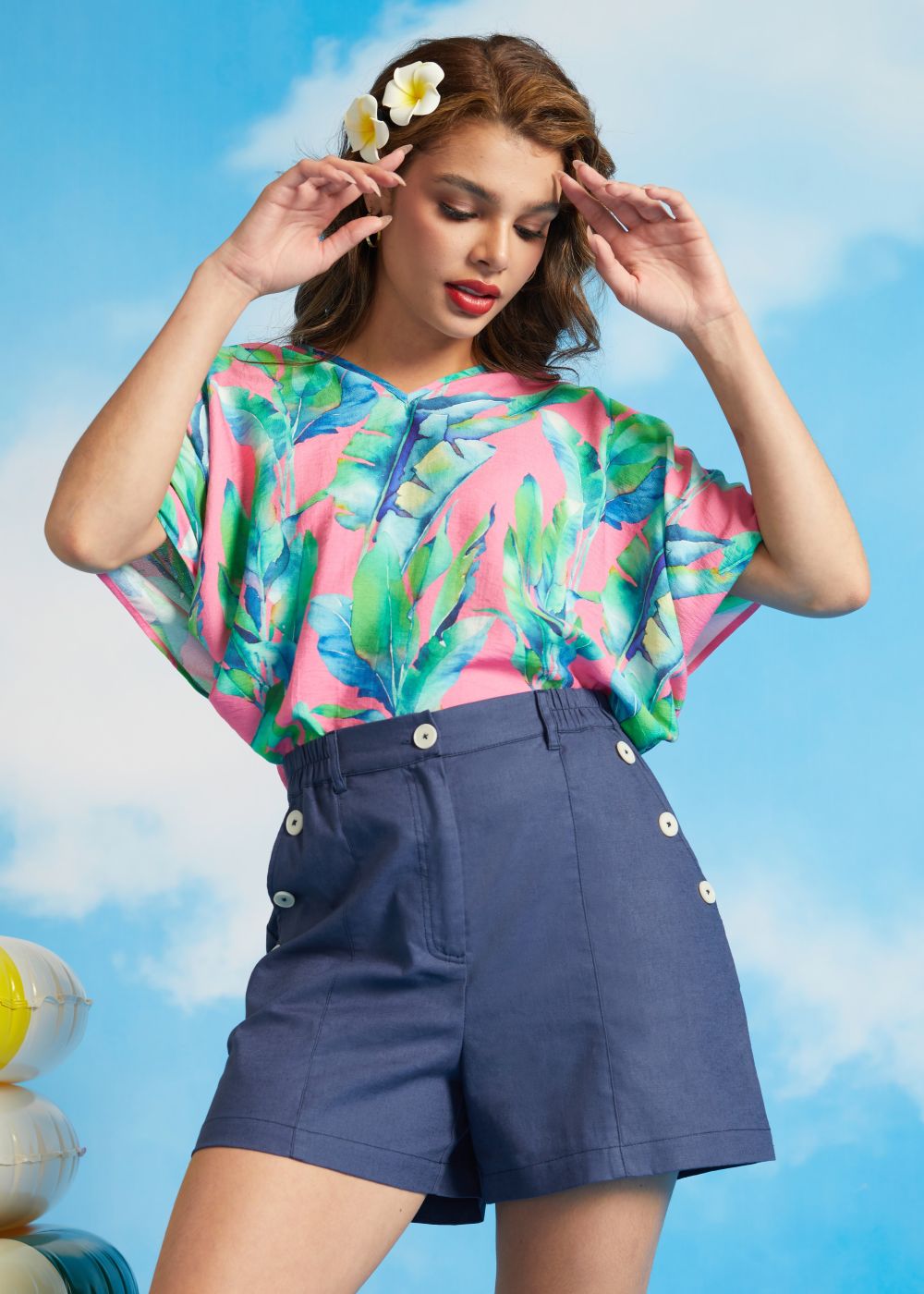 Women's Linen Blend Nautical Shorts with Pockets | ModCloth
