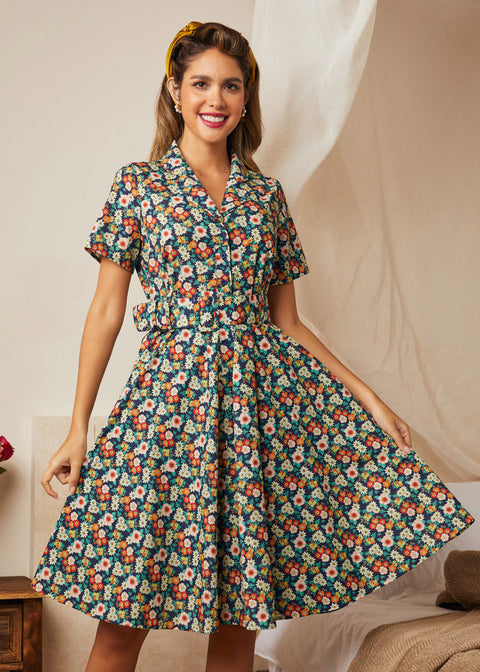 fit and flare shirt dress Blue Striped Puff Sleeve day comfort in one effortless piece Long Sleeve Fit-and-Flare Shirt Dress