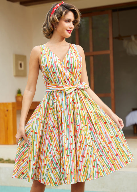 Instant Energy Faux-Wrap Dress