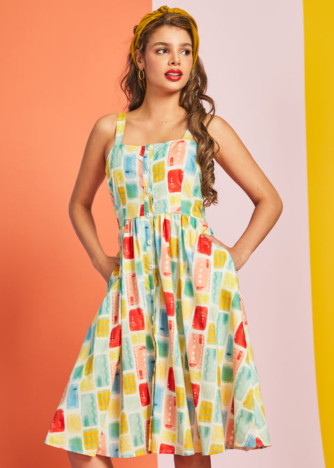 Weekend Whimsy Sundress in Painted Picnic, Size S